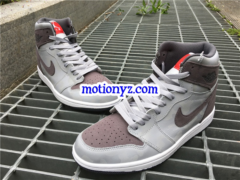 Air Jordan 1 Retro High Camo In Cool Grey